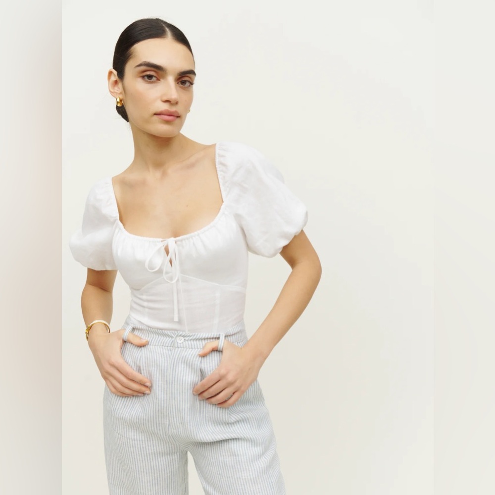 Reformation Rory Linen Top - Picture 2 of 8